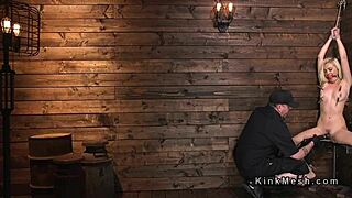 Big Booty Blonde Bound And Whipped Into Submission