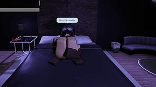 Roblox Goth Slut Bent Over for BBC Deepthroat and Rough Assfucking