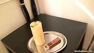 lucy rose drips hot wax on her huge czech bbw tits 😍🔥 whoa those melons jiggle!