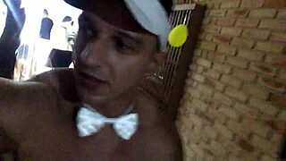 wild carnival romp with blonde beauty and crowd energy explodes