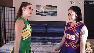 Sexy Cheerleaders in Costumes Lick Pussy and Fuck Hard!