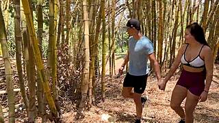 colombian babe screams as stranger creampies her tight pussy outdoors in wild fuck