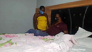 lockdown hookup turns into steamy bedroom romp with curvy ebony rider