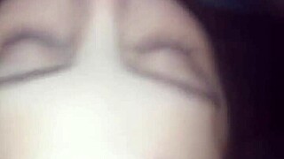 this petite black babe in cape town drops low for that monster cock blowjob then swallows cum