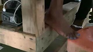 Slim waist bitch flashes puffy pussy at crowded beach