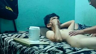 skinny guy gets intimate sensual MASSAGE turning into full pleasure ride