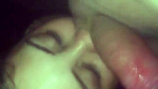 this petite black babe in cape town drops low for that monster cock blowjob then swallows cum