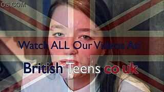 sexy british teen slips into lingerie for steamy jerk off instructions