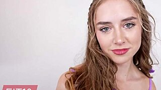 Ready to creampie petite flat chested fitness teen Daisy Fox in POV casting?