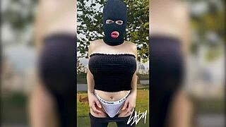 im horny shemale strokin big tits in public park...cant hold backk!!