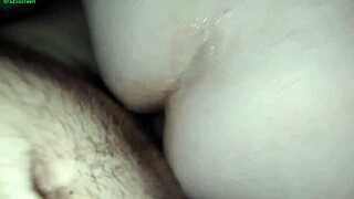 Damn, neighbor squirts hard with cock buried deep in her tight asshole!