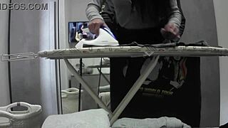 Desperate Housewife Orgasm in Miniskirt Pantyhose at Home