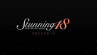 hey, watch this adorable brunette teen grope her shaved tits and pussy in the mirror