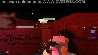 Roblox Whore Bends for Cute Friend's Rough Ass Pounding