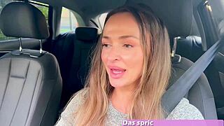 German Student Squirts Wild in Car Date Fail Interview!