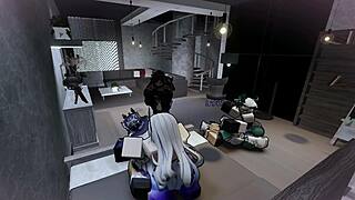 Fontaine Roblox Girls in Wild Futanari Hentai Orgy with Monster Cocks and Big Tits!