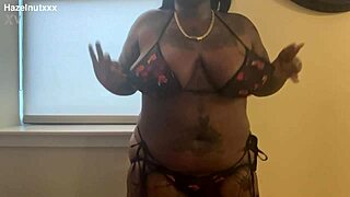 Ebony Hazelnutxxx Lights Up In Bikini With Face Everywhere On Display