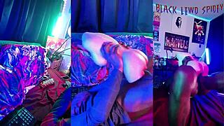 yo neighborhood spidey here 😏 shaking this oiled ass like a real lewd fuck doll with huge black cock toy!