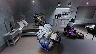 Fontaine Roblox Girls in Wild Futanari Hentai Orgy with Monster Cocks and Big Tits!