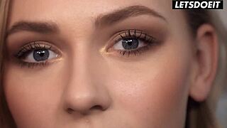 czech babe jenny wild moans riding cock missionary spooning then muff dives for cum in mouth cumshot letsdoeit