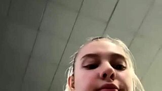 omg i couldn't hold back... risky public toilet fuck in gym with this fat teen's big tits bouncing everywhere