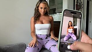 omg latina stepsis monica minx poses nude bends over for creampie photoshoot fantasy