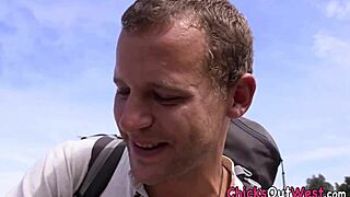 Aussie Blonde Skank Bent Over for Hardcore Creampie Pounding