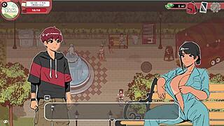 Milf with monster cock milks big tits in spooky toy masturbation game