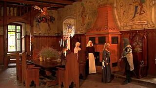 Caylian Curtis Deepthroats Divinity Love's Shaved Pussy Outdoor Lesbian Cumshot Bliss