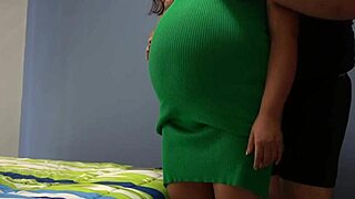 Pregnant Mexican chubby Latina bent over for daily doggystyle pounding