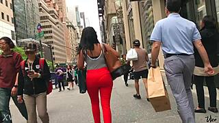 hidden cam catches beautiful ebony ass swaying in candid chocolate glory