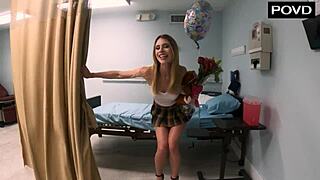 anya bends over wet tight pussy on kyle's monster cock hospital pov creampie doggystyle