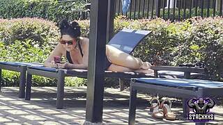 check out stacxxxs hawaiian angel riding bareback poolside all day