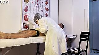 Nurse exam makes patient hard choking on brazilian bimbo's deepthroat