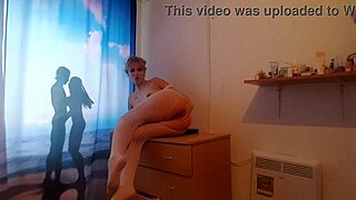 oh man this blonde milf's feet tease while she masturbates solo in bed