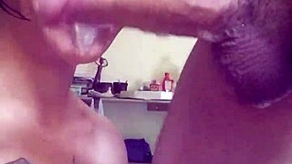 naughty latina wife drools deep on cock before cum drenching domination blowjob