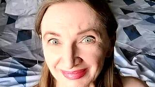 Cougar granny seduces gardener for outdoor blowjob and raw fuck