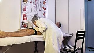 Nurse exam makes patient hard choking on brazilian bimbo's deepthroat