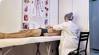 Nurse exam makes patient hard choking on brazilian bimbo's deepthroat