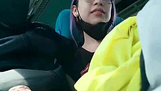 latina deepthroats monster cock then creampie fucks on public bus