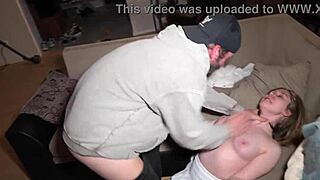 banged my friend's busty girlfriend hard at the house party squirt