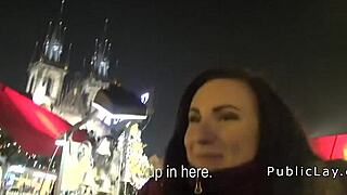 european brunette amateurs get wild in public pov bang