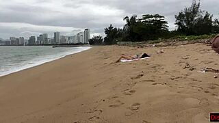 i beg you babe let me cum all over those tits flashing cock on public beach