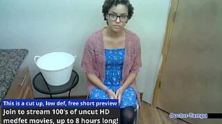 dr tampa relaxes rebel wyatt with shaved pussy gyno spread 😌🔥