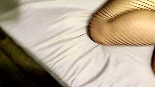 look at this ahegao slut all tied up, teasing her wet pussy with my huge cock