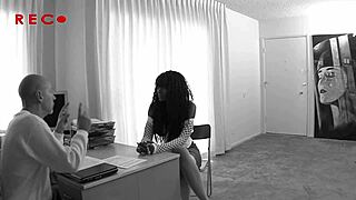 Nyomi Banxxx pussy slammed deep by massive white monster cock