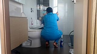 hey, this busty latina maid knows how to keep her job right?