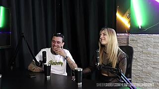 WOW! Yasmin Pariz gives sloppy blowjob to skinny guy leaving him drooling!!