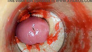 Camera dives deep inside oiled tight wet pussy for huge cock creampie sperm ejaculation asmr close up