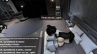 roblox cum loving slut gets her ass soaked in hot loads